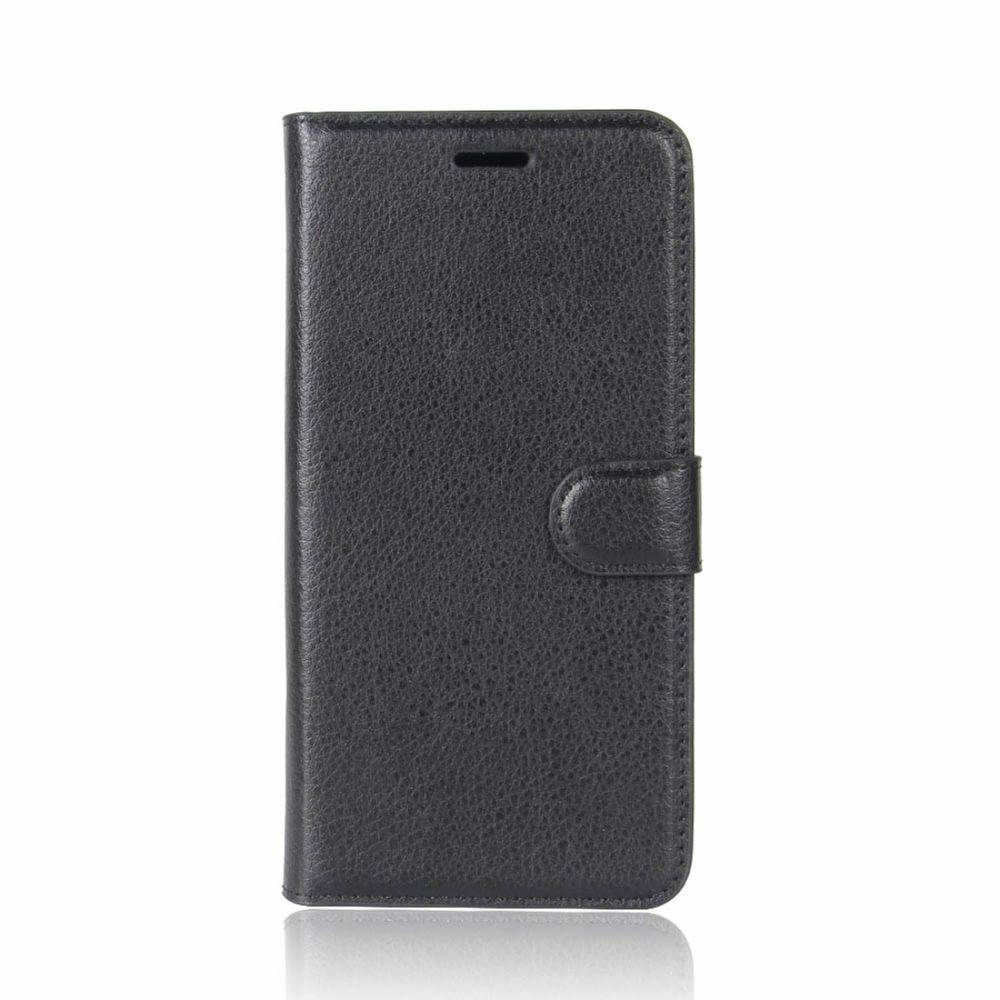 Tasche Wallet Premium Schwarz für Wiko Sunny 2 Schutz Hülle Case Cover Etui Neu