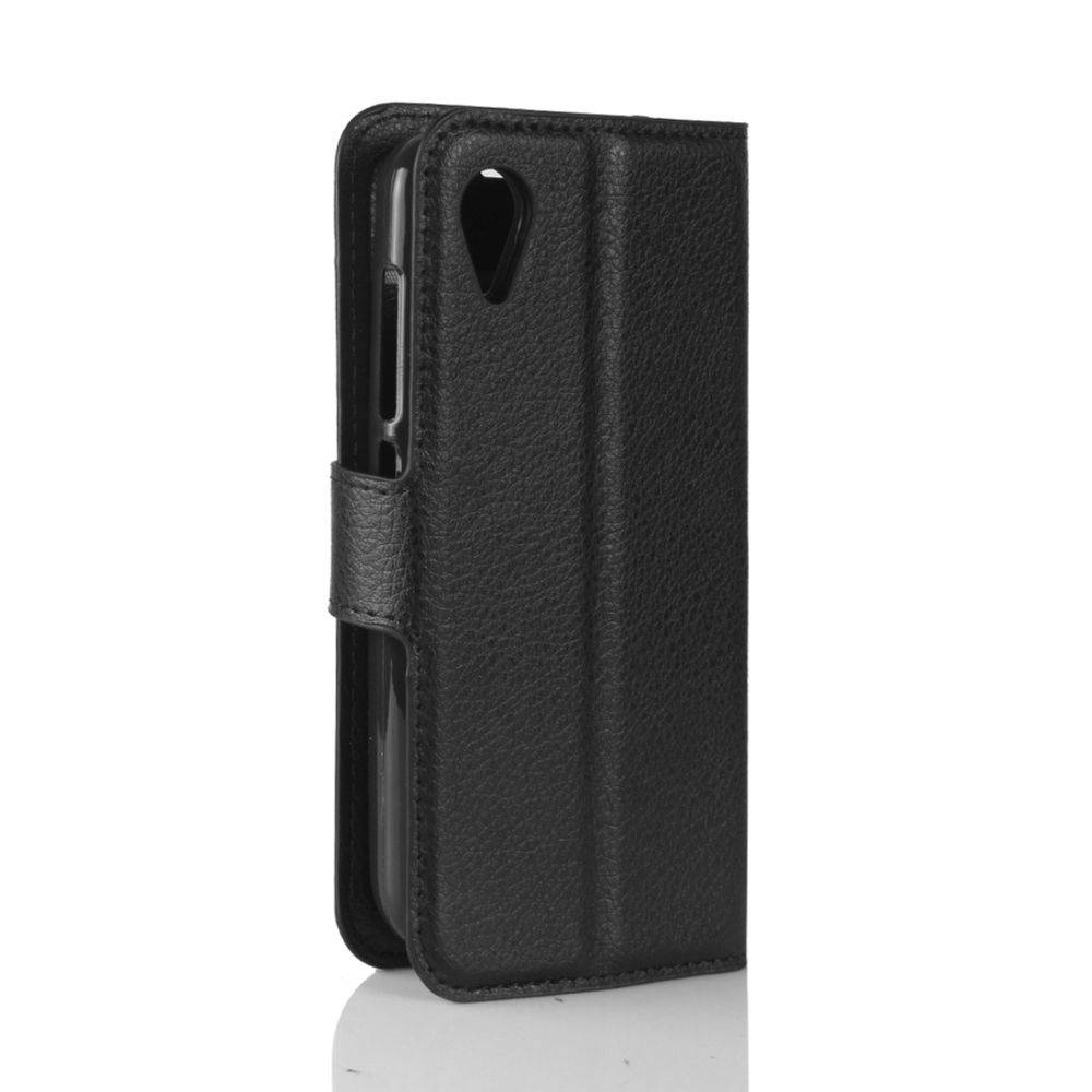 Tasche Wallet Premium Schwarz für Wiko Sunny 2 Schutz Hülle Case Cover Etui Neu