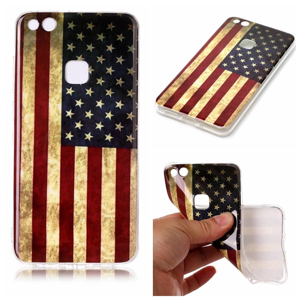 Silikoncase Motiv 4 Ultradünn Hülle für Huawei P10 Lite Tasche Cover Schutz Neu