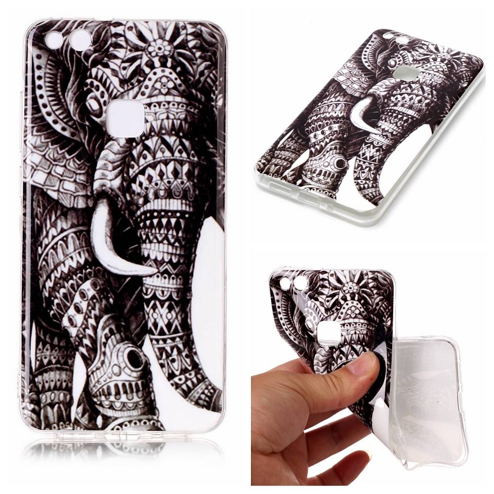 Silikoncase Motiv 7 Ultradünn Hülle für Huawei P10 Lite Tasche Cover Schutz Neu