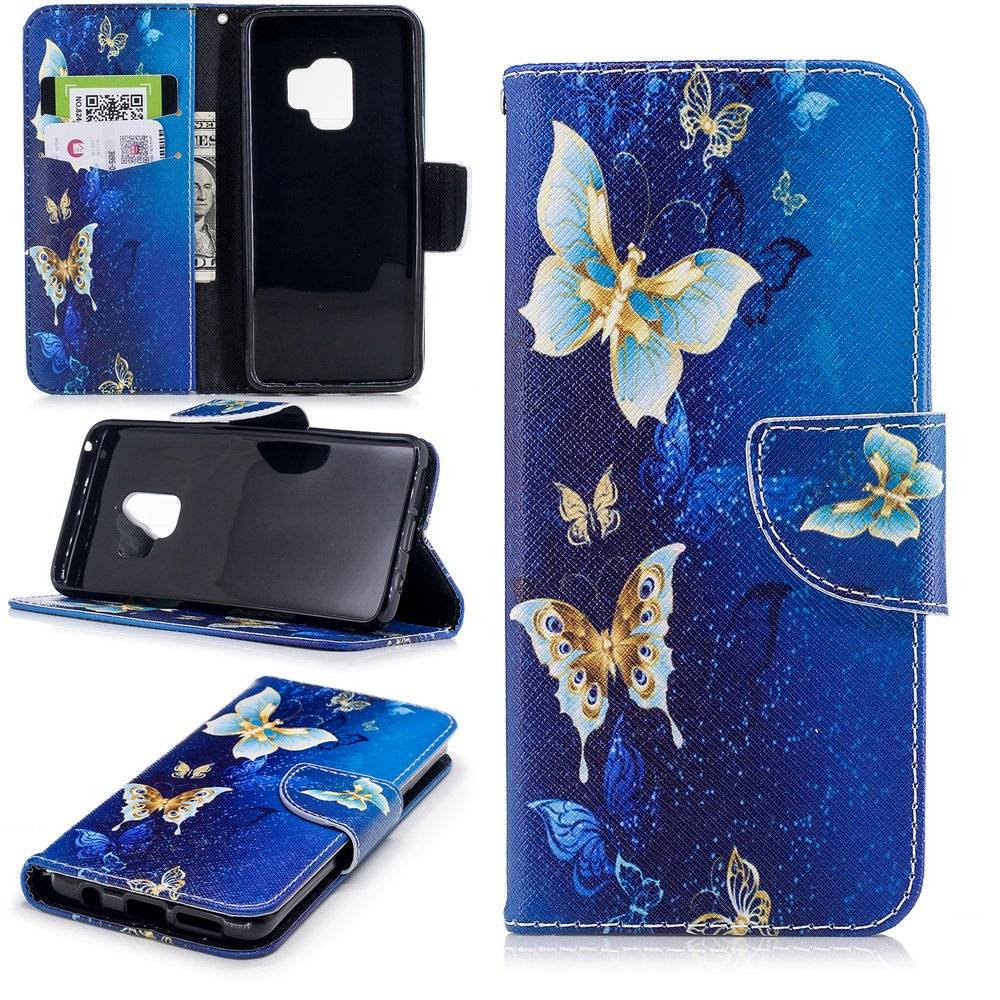 Tasche Wallet Motiv 26 für Samsung Galaxy S9 G960F Schutz Hülle Case Cover Etui Neu