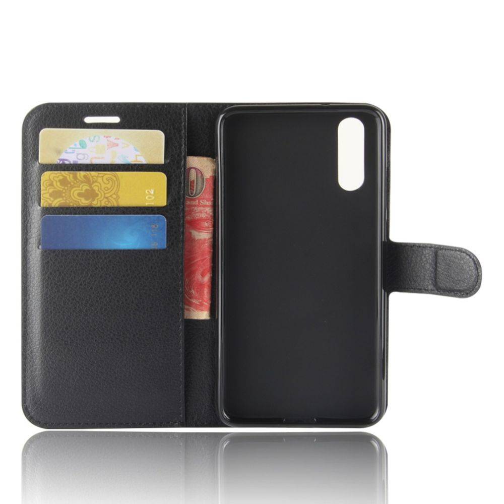 Tasche Wallet Premium Schwarz für Huawei P20 Schutz Hülle Case Cover Etui Neu Zubehör