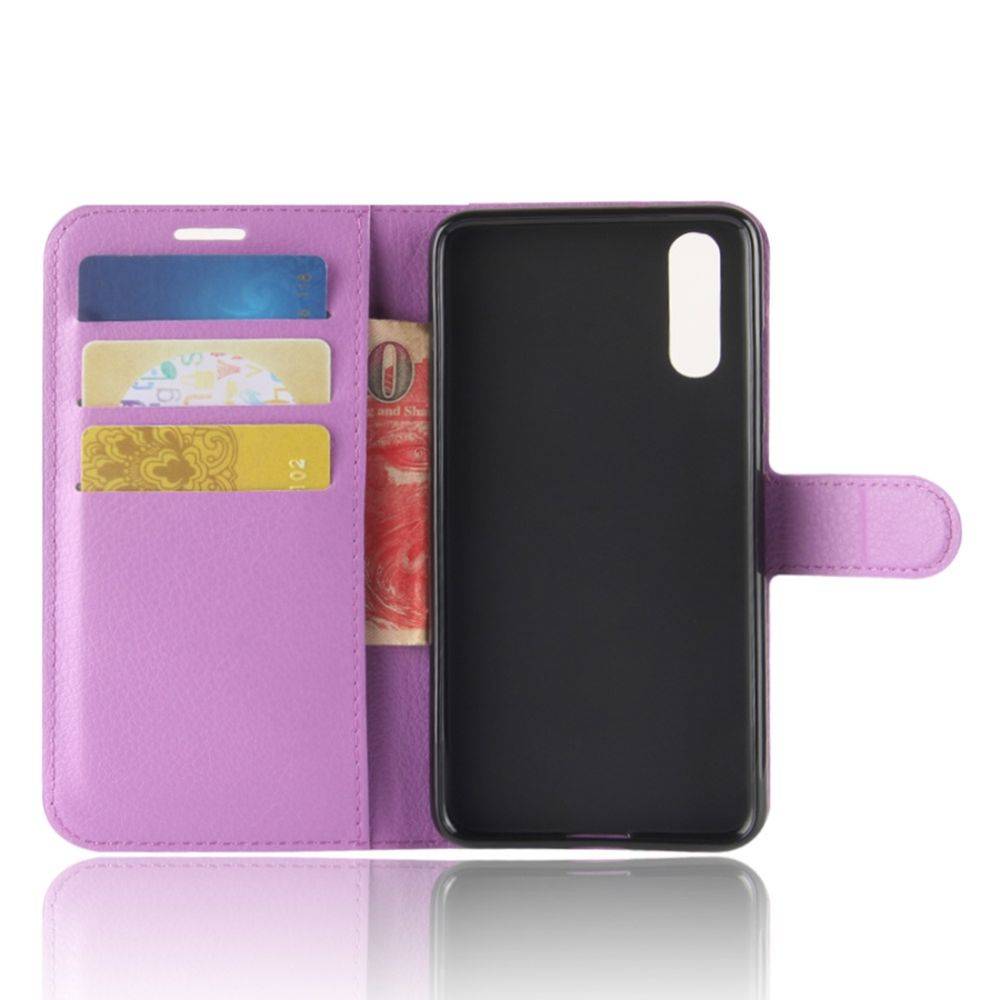 Tasche Wallet Premium Lila für Huawei P20 Schutz Hülle Case Cover Etui Neu Zubehör