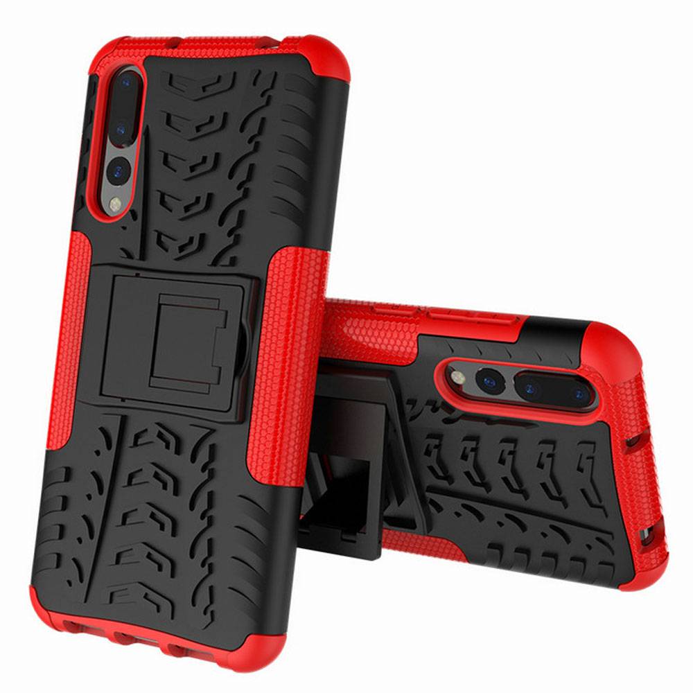 Hybrid Case 2teilig Outdoor Rot für Huawei P20 Etui Tasche Hülle Cover Schutz