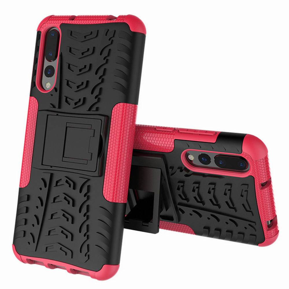 Hybrid Case 2teilig Outdoor Pink für Huawei P20 Etui Tasche Hülle Cover Schutz