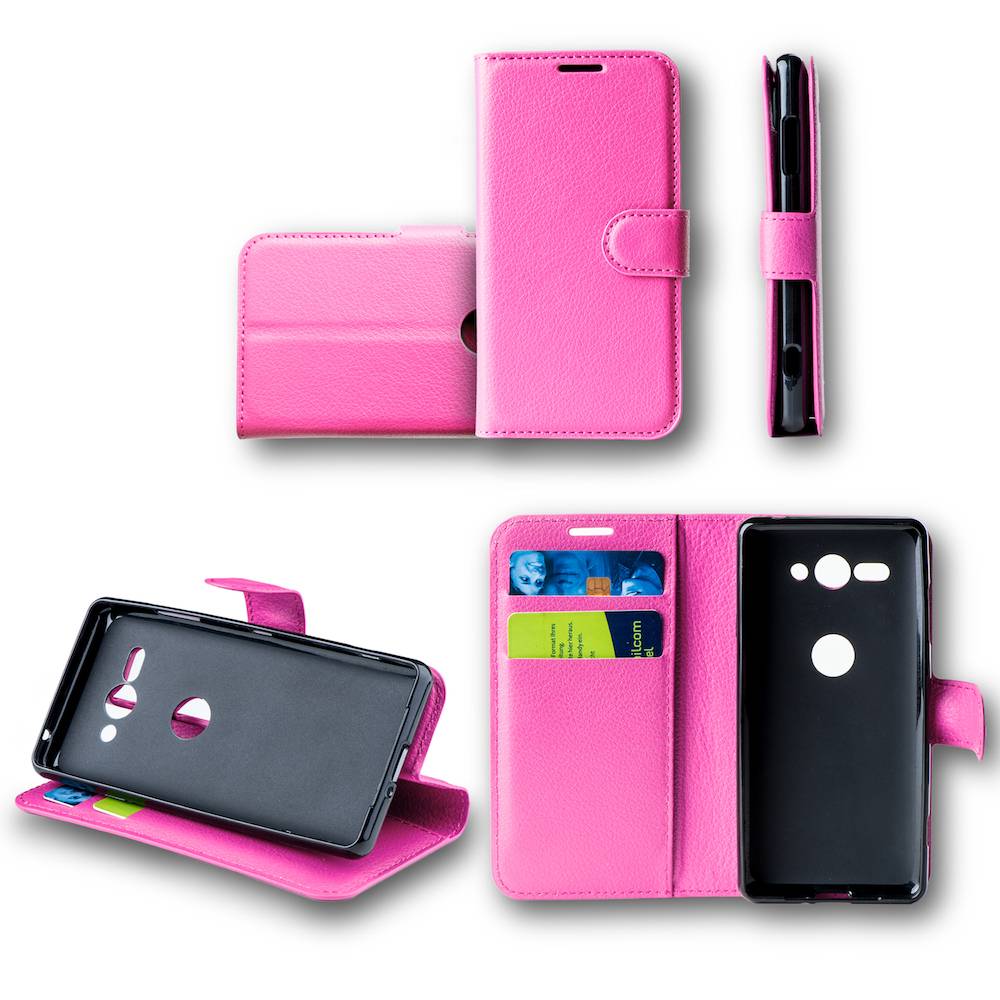 Für Wiko Lenny 5 Tasche Wallet Premium Pink Schutz Hülle Case Cover Etui Neu Zubehör