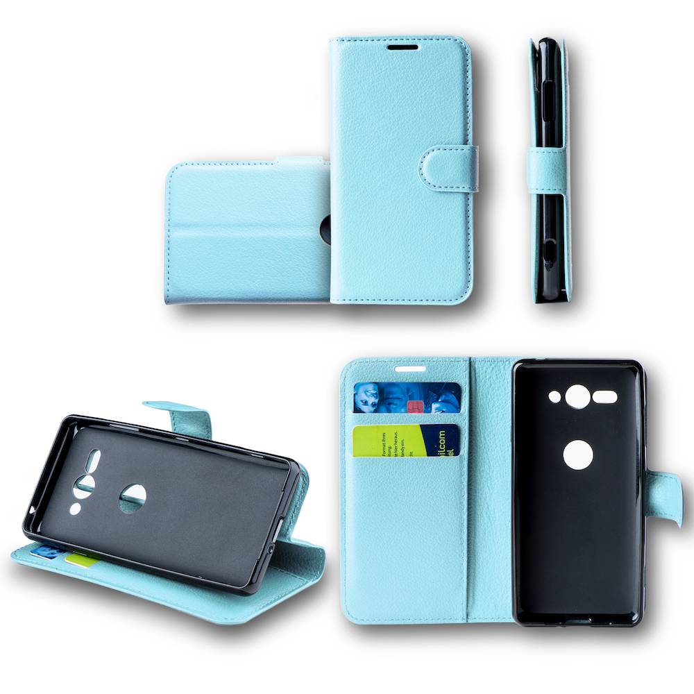Für Wiko Lenny 5 Tasche Wallet Premium Blau Schutz Hülle Case Cover Etui Neu Zubehör