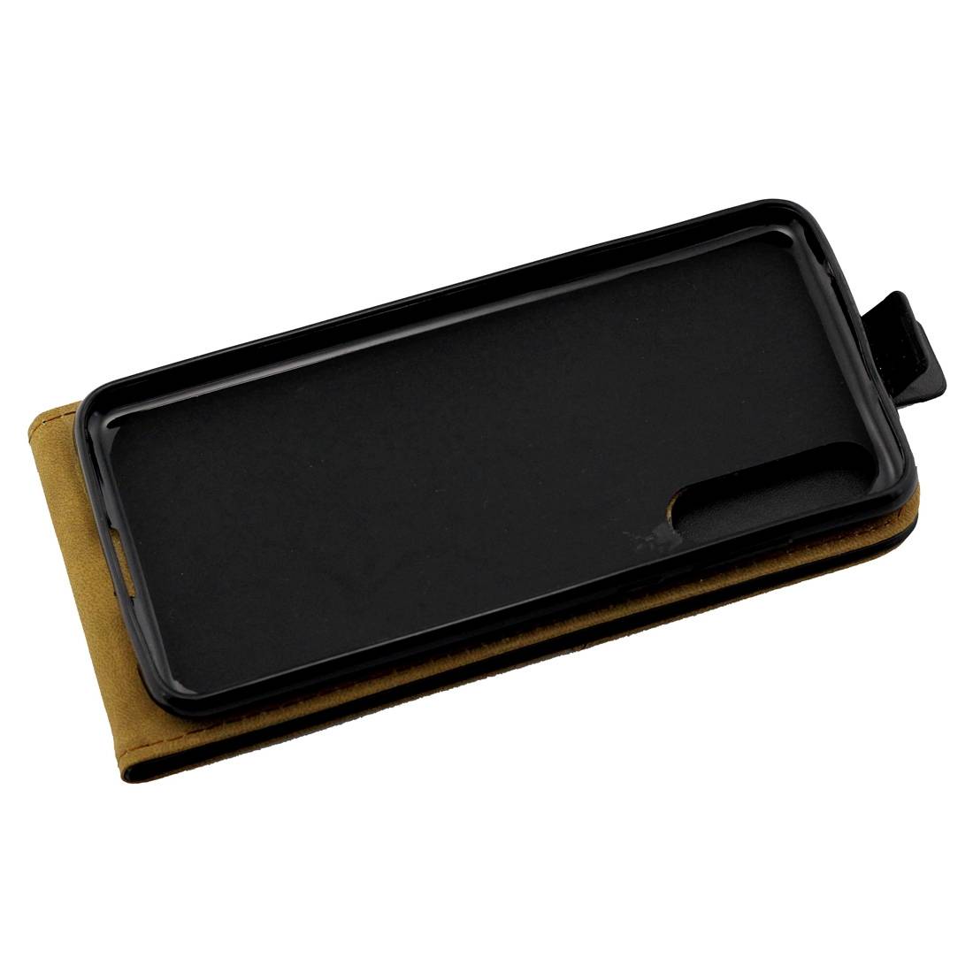 Fliptasche Premium Schwarz für Huawei P20 Pro Hülle Case Cover Schutz Zubehör Etui Neu