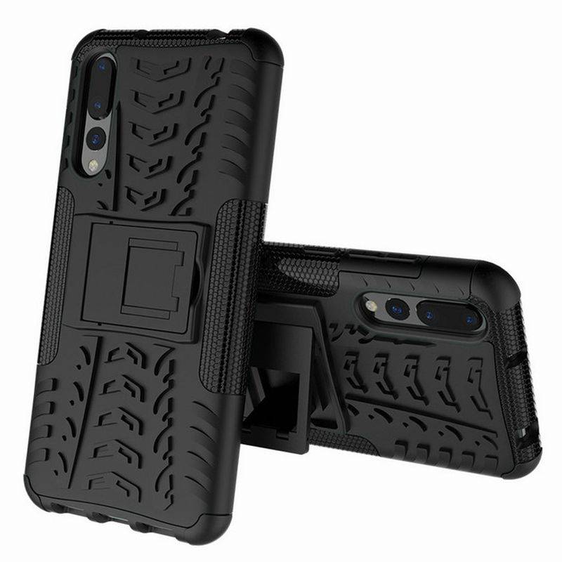 Für Huawei P Smart Plus / Nova 3i Hybrid Case 2teilig Outdoor Schwarz Etui Tasche Hülle Cover Schutz