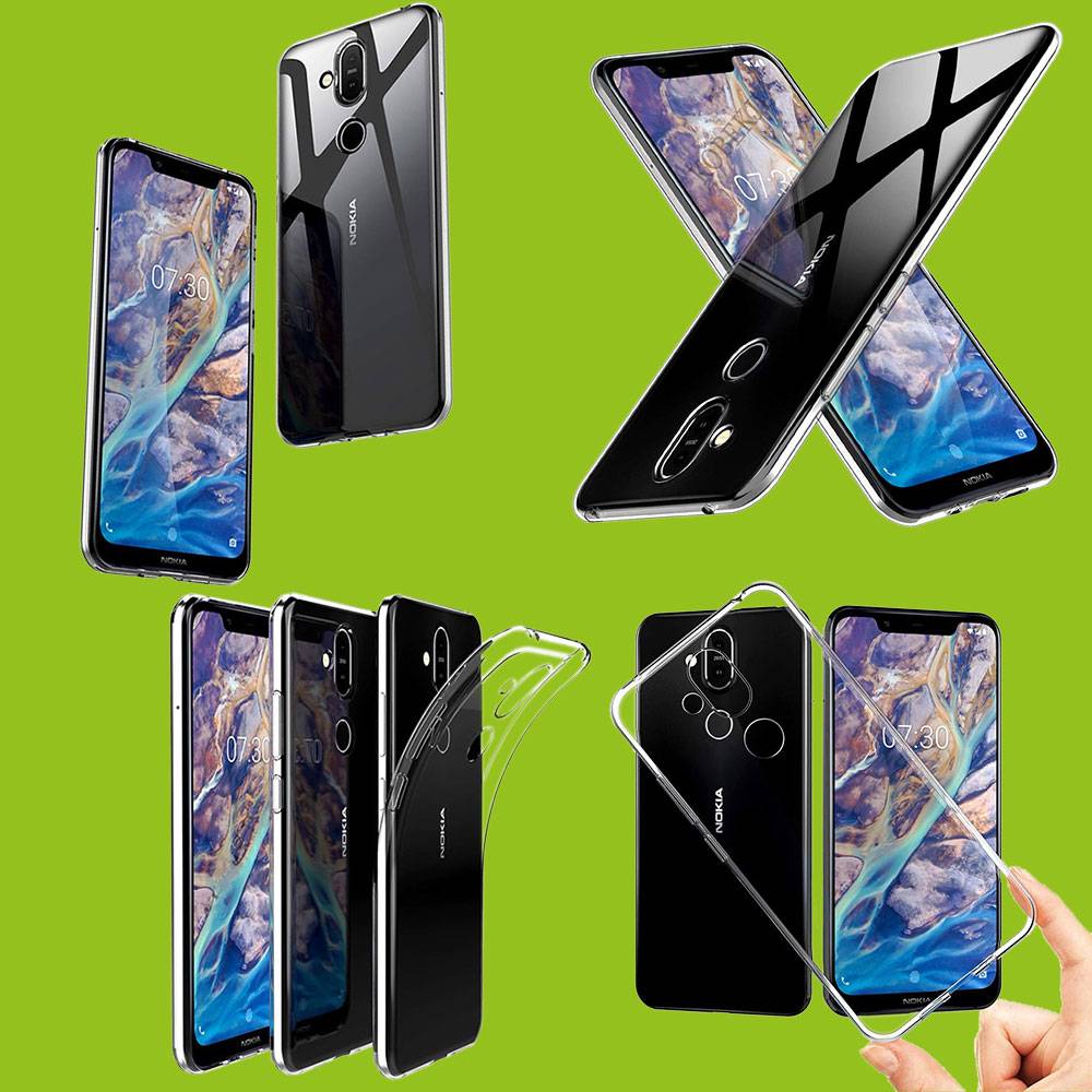 Silikoncase Transparent Ultradünn Hülle für Nokia 8.1 6,18 Zoll Tasche Cover Neu