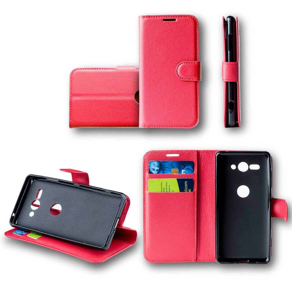 Für Huawei P Smart 2019 / Honor 10 Lite Tasche Wallet Premium Rot Schutz Hülle Case Cover Etui Neu Zubehör