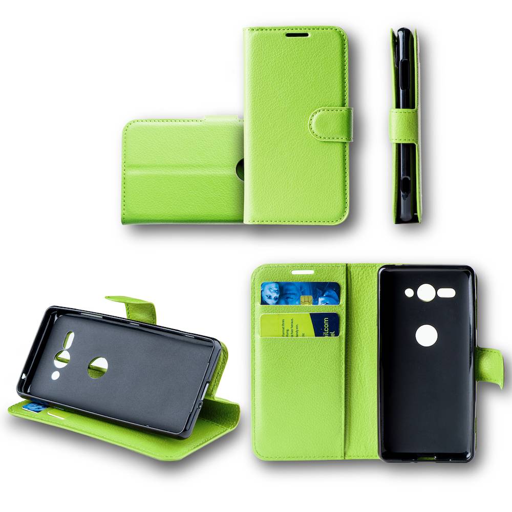 Für Huawei P Smart 2019 / Honor 10 Lite Tasche Wallet Premium Grün Schutz Hülle Case Cover Etui Neu Zubehör