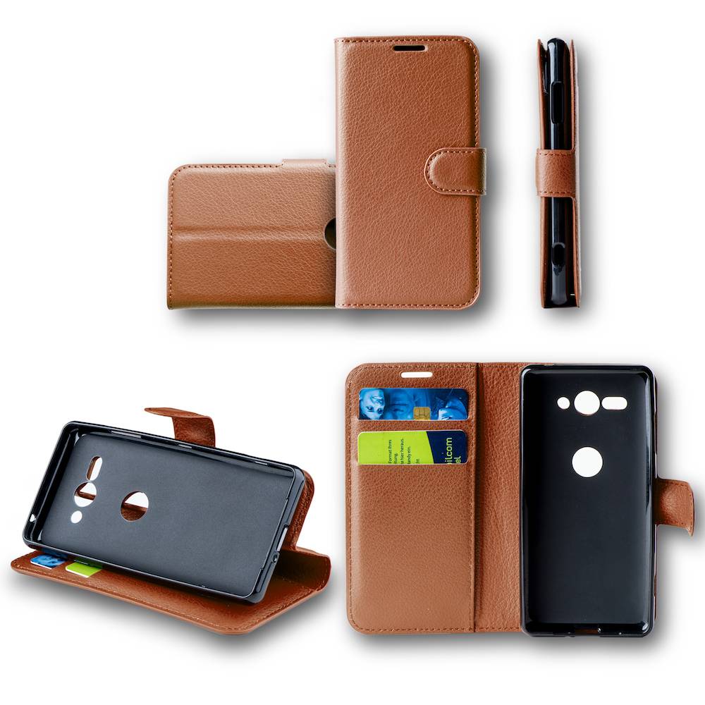 Für Huawei P30 Tasche Wallet Premium Braun Schutz Hülle Case Cover Etui Neu Zubehör
