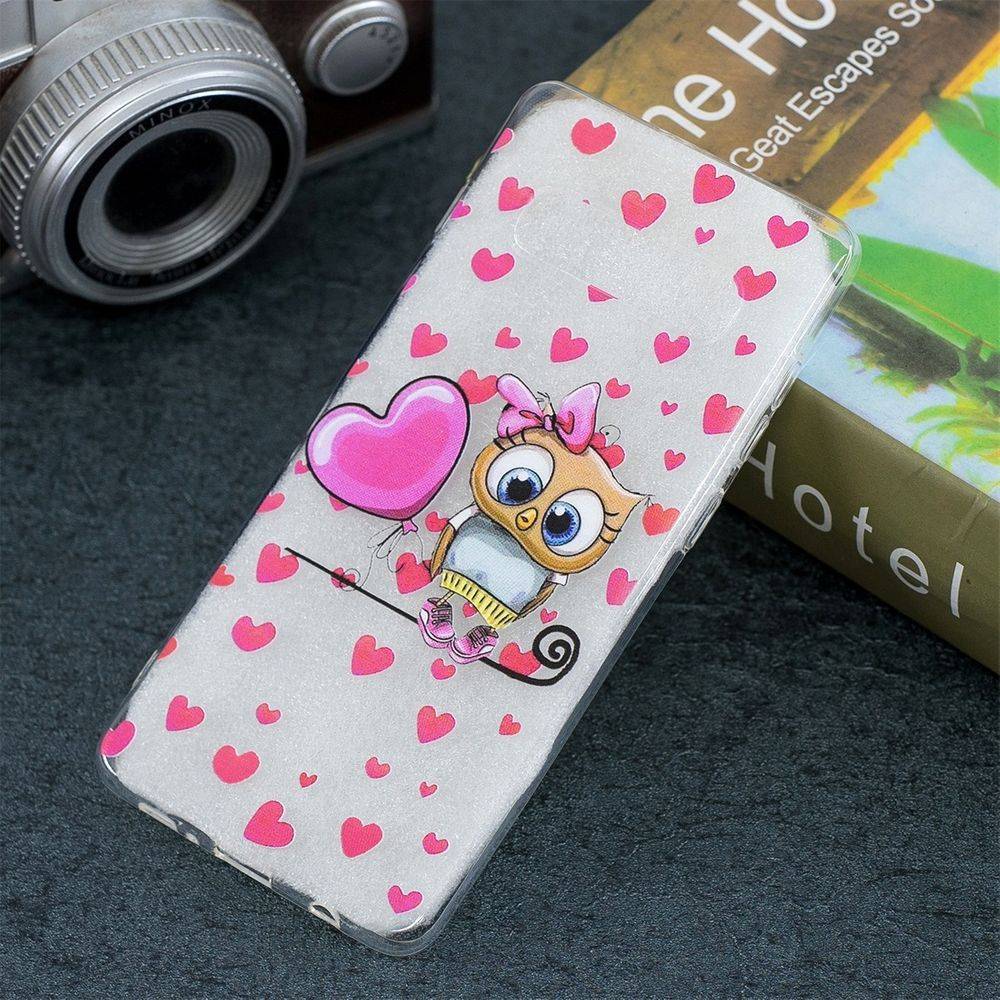 Silikon Case für Samsung Galaxy S10 Plus TPU Transparent Muster Pattern Eule Owl Herz Zubehör