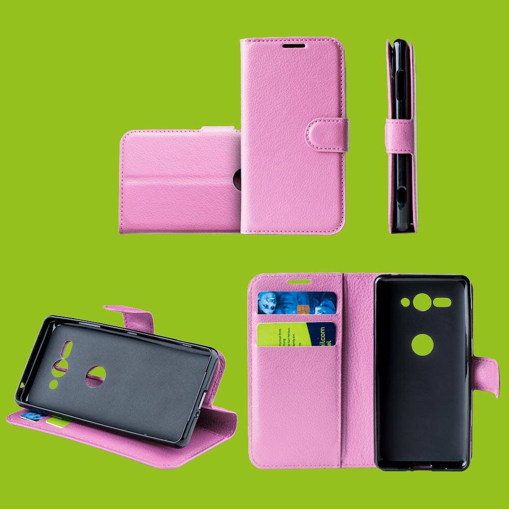 Für Samsung Galaxy S10 Plus G975F 6.4 Zoll Tasche Wallet Kunst-Leder Rosa Schutz Hülle Case Cover Etui Neu Zubehör