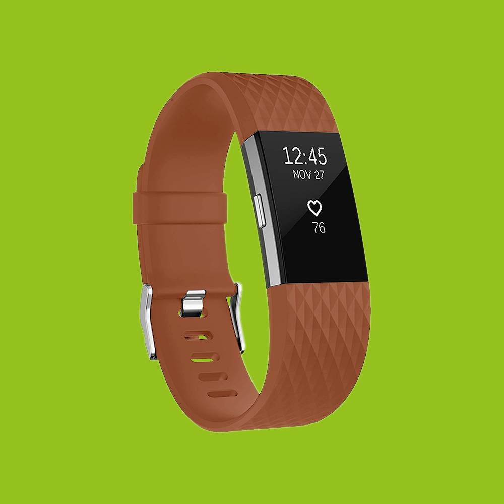 Für Fitbit Charge 2 Kunststoff / Silikon Armband für Männer / Größe L Braun Uhr