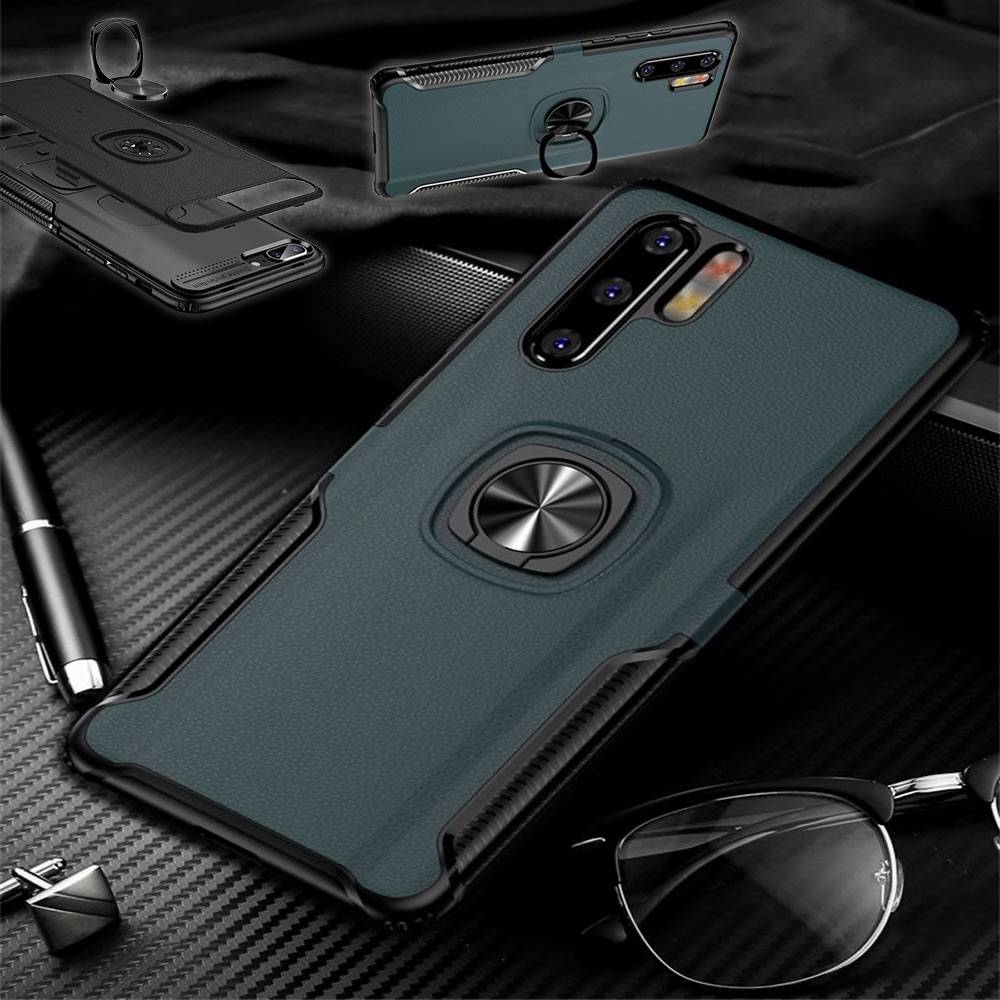 Für Samsung Galaxy A40 5.9 Zoll Magnet Metall Ring Hybrid Case Navy Tasche Hülle Cover Etuis Schutz