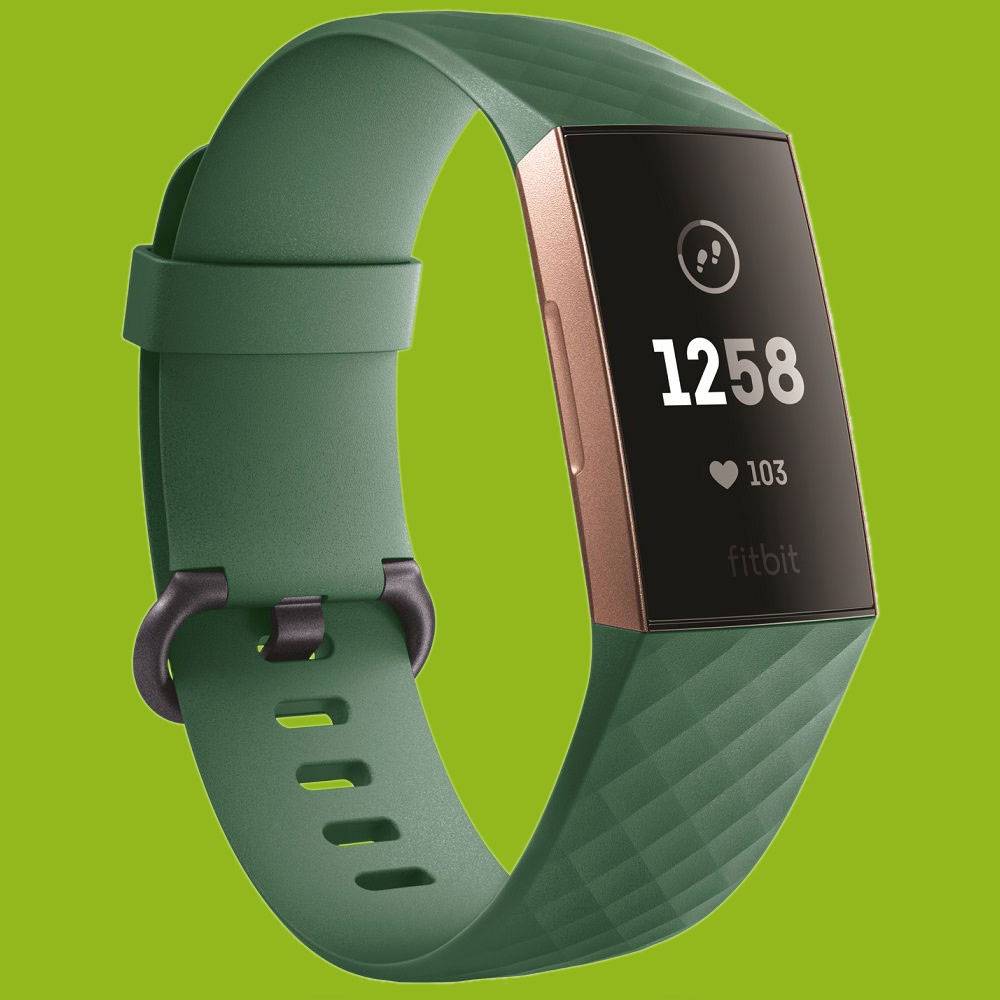 Für Fitbit Charge 3 / 4 Kunststoff / Silikon Armband für Männer / Größe L Navy-Grün Uhr