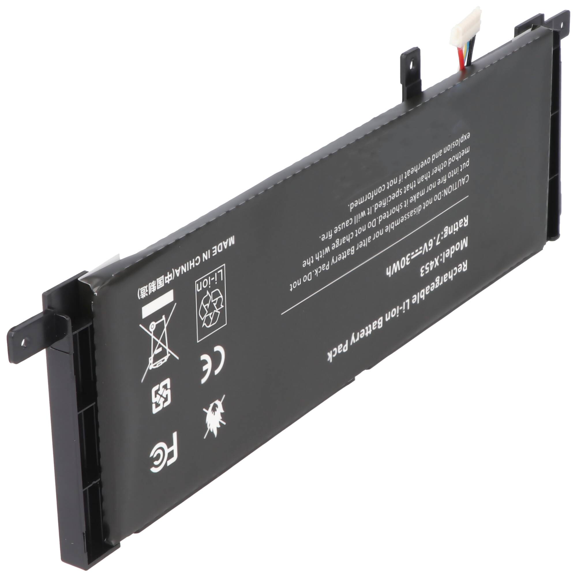 Akku passend für ASUS X453, X553, Li-Polymer, 7,6V, 5000mAh, 38,0Wh, built-in, ohne Werkzeug