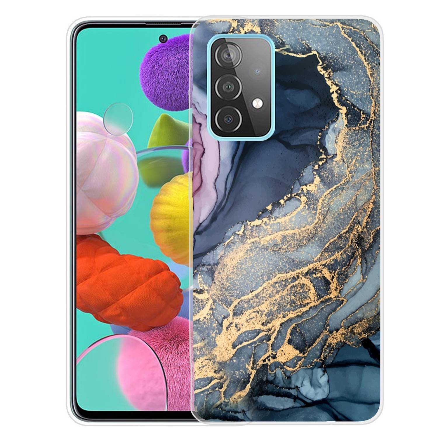 Für Samsung Galaxy A32 5G Silikon Case TPU Marble Abstract Gold Schutz Muster Tasche Hülle Cover Etuis Zubehör