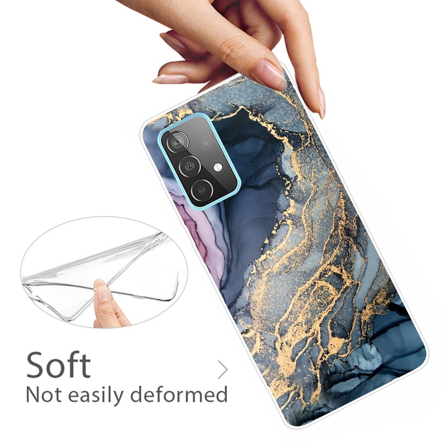 Für Samsung Galaxy A32 5G Silikon Case TPU Marble Abstract Gold Schutz Muster Tasche Hülle Cover Etuis Zubehör