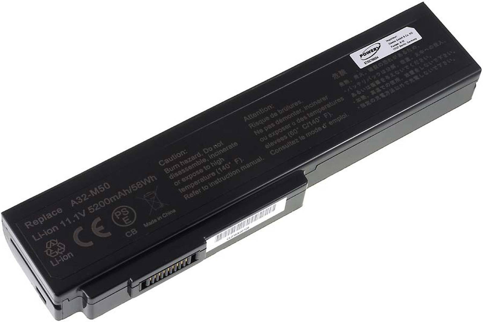 Powery Akku für Asus M50 Serie/ Typ A32-M50, 11,1V, Li-Ion