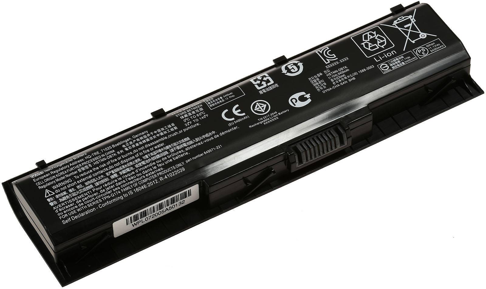 Powery Akku kompatibel mit HP Typ HQ-TRE / HSTNN-DB7K, 11,1V, Li-Ion