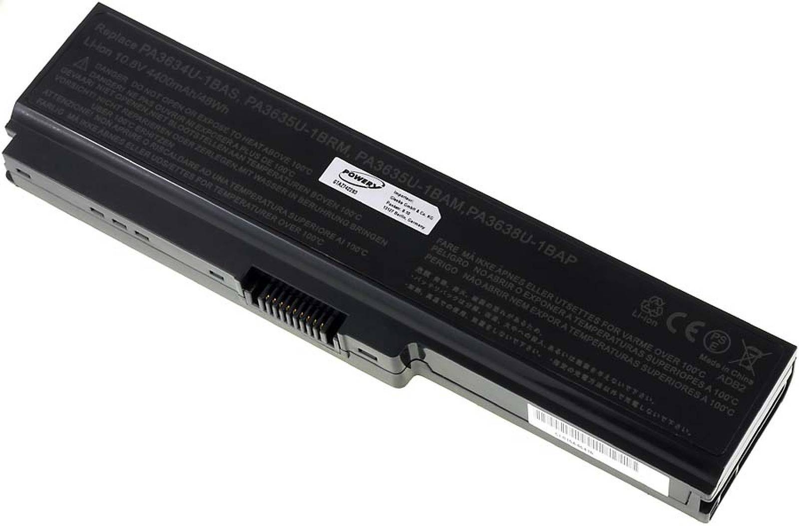 Powery Akku für Toshiba Satellite L655 Standardakku, 10,8V, Li-Ion