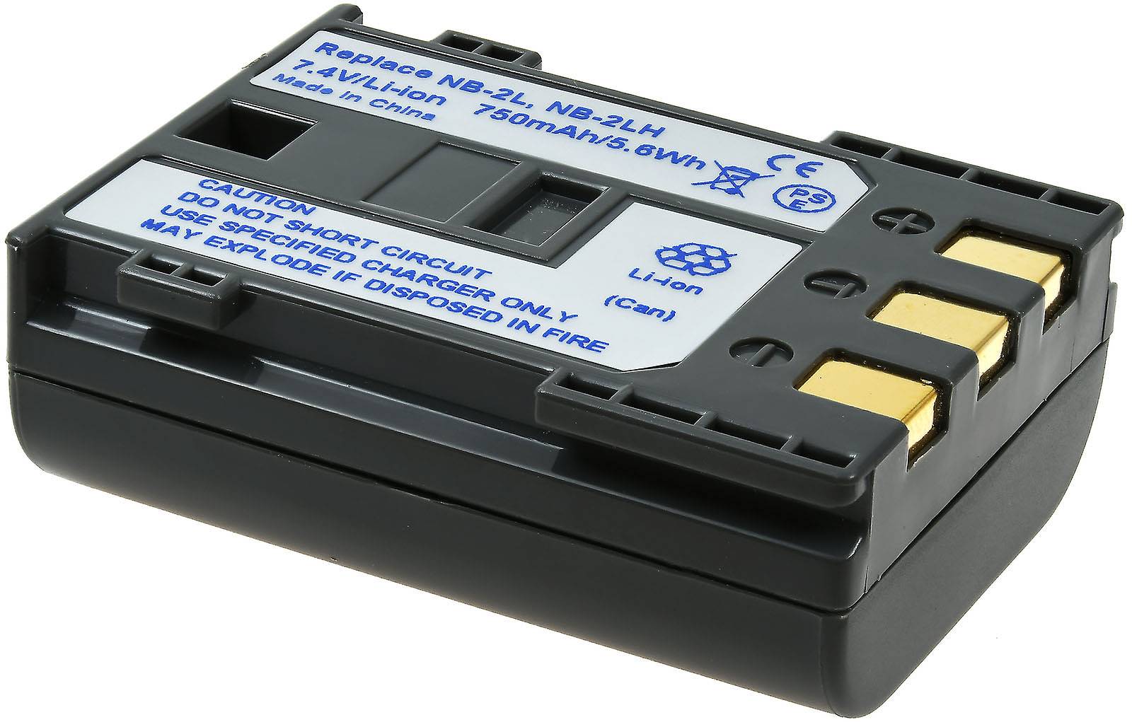 Powery Akku für Canon NB-2L/ NB-2LH 750mAh, 7,4V, Li-Ion
