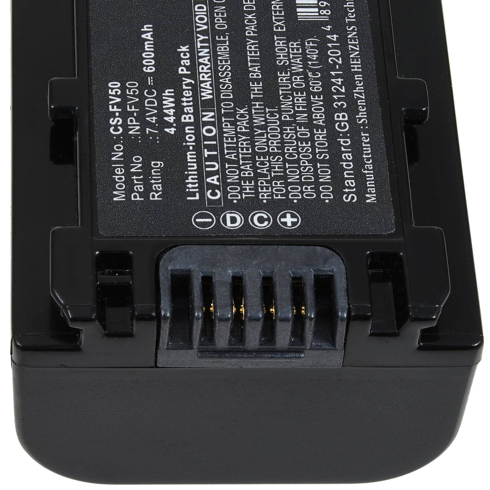 Powery Akku für Sony DCR-SR67, 6,8V, Li-Ion