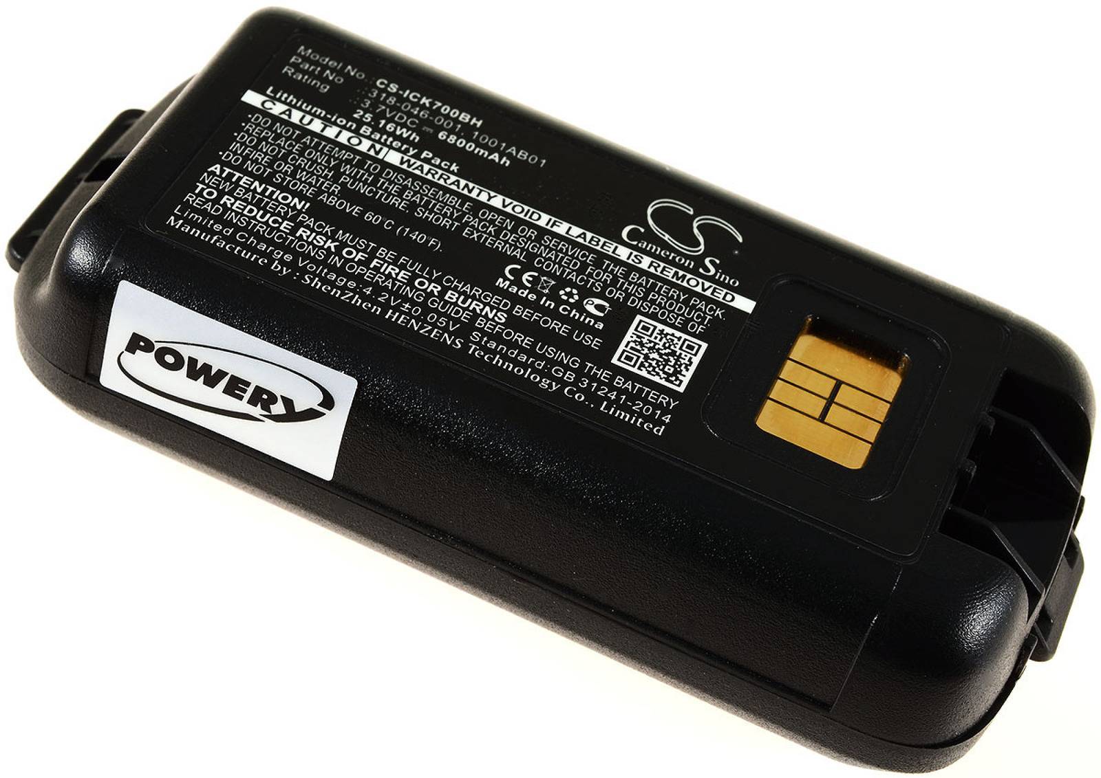 Powery Powerakku für Intermec Typ 1001AB01, 3,7V, Li-Ion