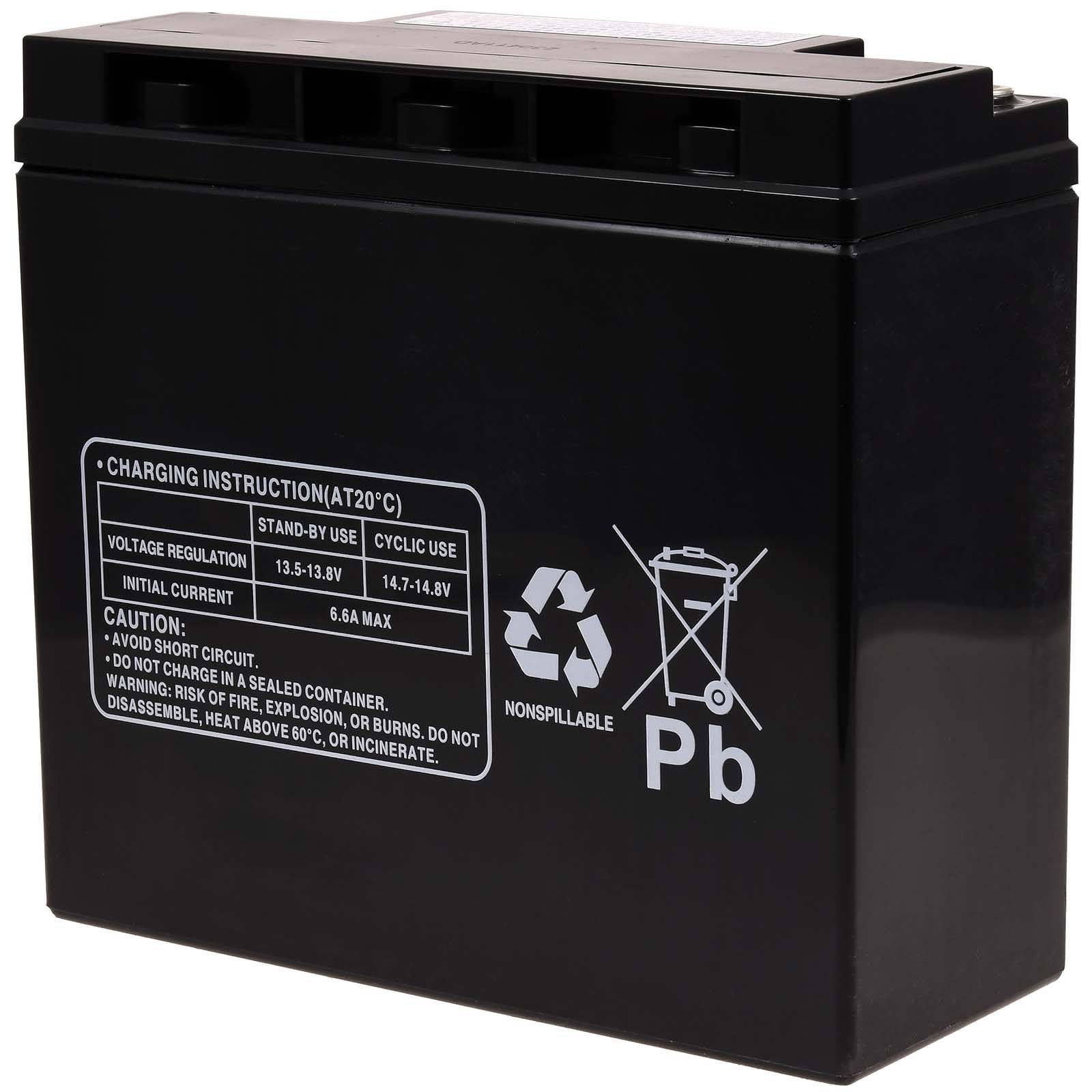 Powery Powery Ersatzakku für Golftrolley Rollstühle Wohnmobile Elektroscooter 12V 22Ah (zyklenfest), 12V, Lead-Acid