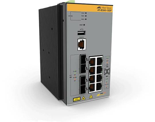 Allied Telesis AT IE340-12GP - Switch - L3 - managed - 8 x 10/100/1000 (PoE+)