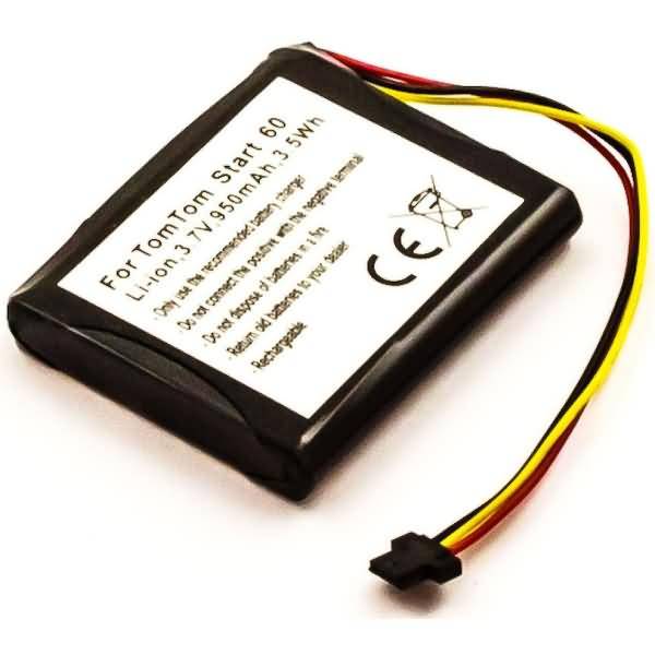 Akku für Tomtom Start 52 Li-Ion 3,7 Volt 900 mAh schwarz