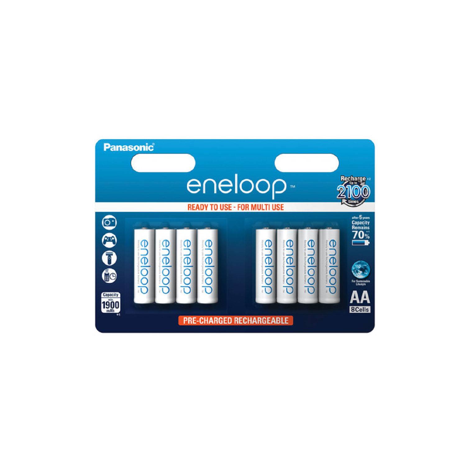 Original Panasonic eneloop BK-3MCCE/8BE Mignonakku