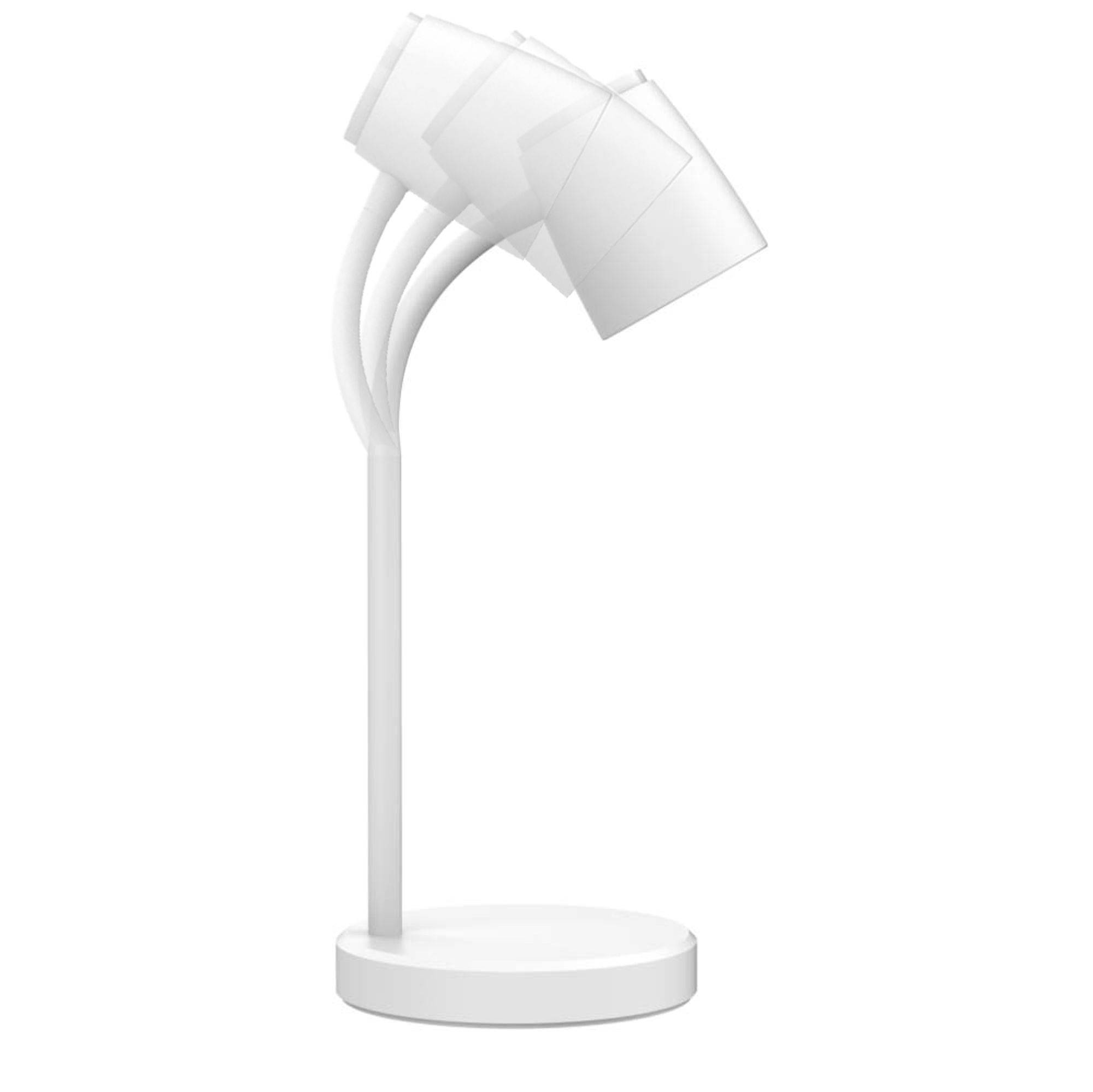 kalb | LED Tischleuchte 5W weiß GU10 Fassung warmweiß 230V Bettleuchte Schreibtischlampe