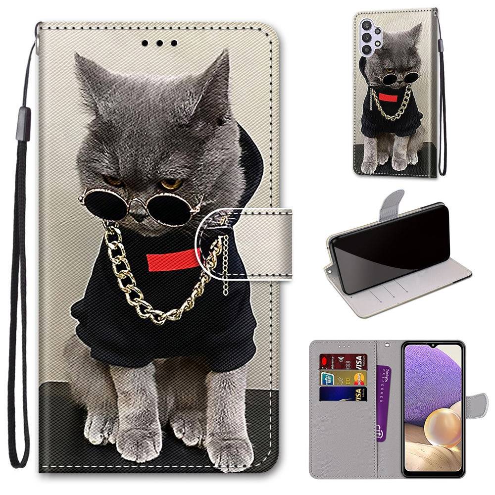 Für Samsung Galaxy A32 5G A326B Kunstleder Handy Tasche Book Motiv 11 Schutz Hülle Case Cover Etui Neu