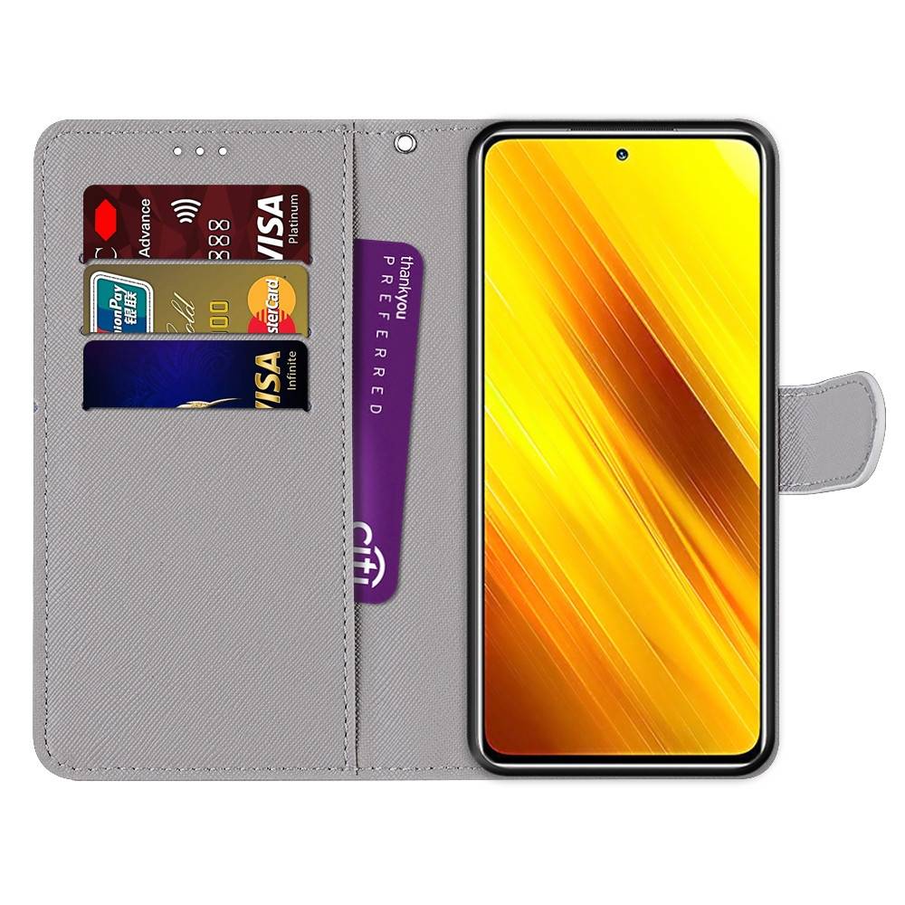 Für Xiaomi Poco X3 Kunstleder Handy Tasche Book Motiv 35 Schutz Hülle Case Cover Etuis Neu