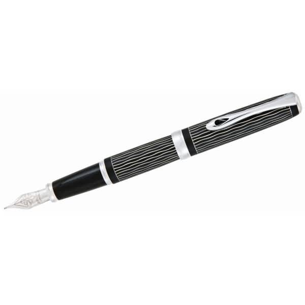 Füllhalter Excellence A plus Wave guillochiert lapis schwarz EF