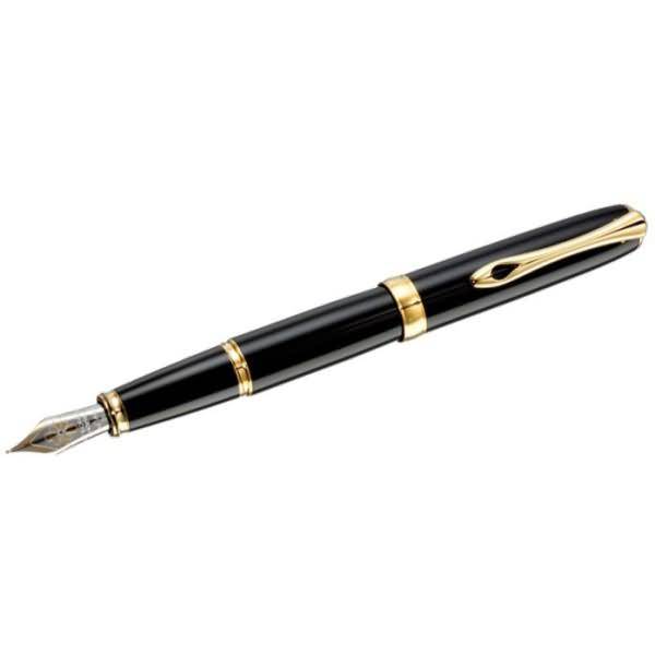 Füllhalter Excellence A2 lack schwarz vergoldet 14 kt EF