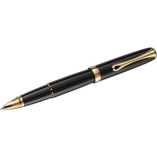 Tintenroller Excellence A2 lack schwarz vergoldet