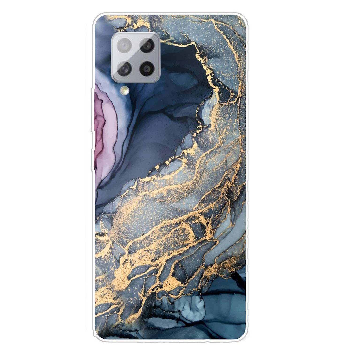 Für Samsung Galaxy A42 5G Silikon Case TPU Marble Abstract Gold Schutz Muster Tasche Hülle Cover Etuis Zubehör