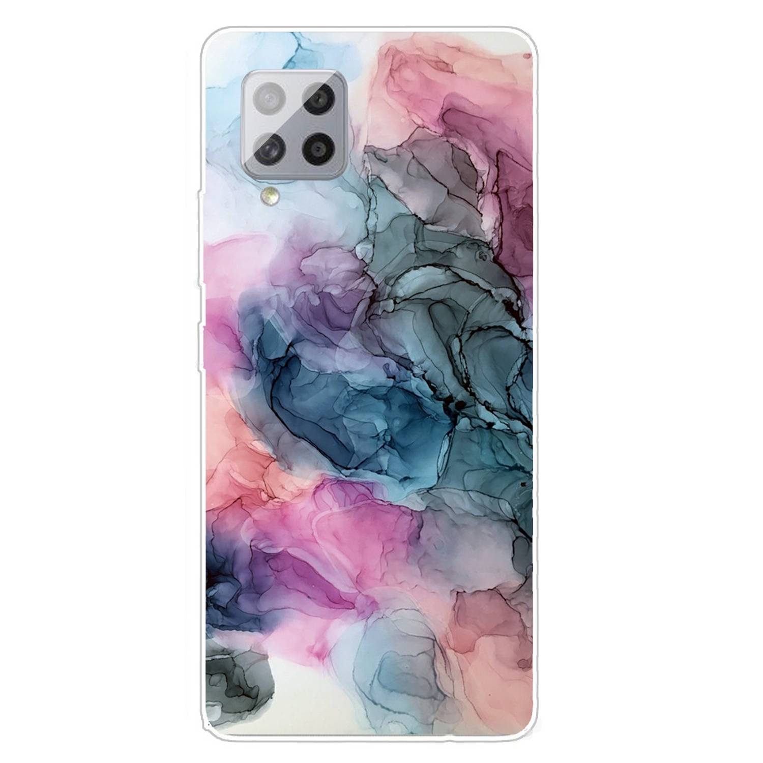 Für Samsung Galaxy A42 5G Silikon Case TPU Marble Abstract Schutz Muster Tasche Hülle Cover Etuis Zubehör