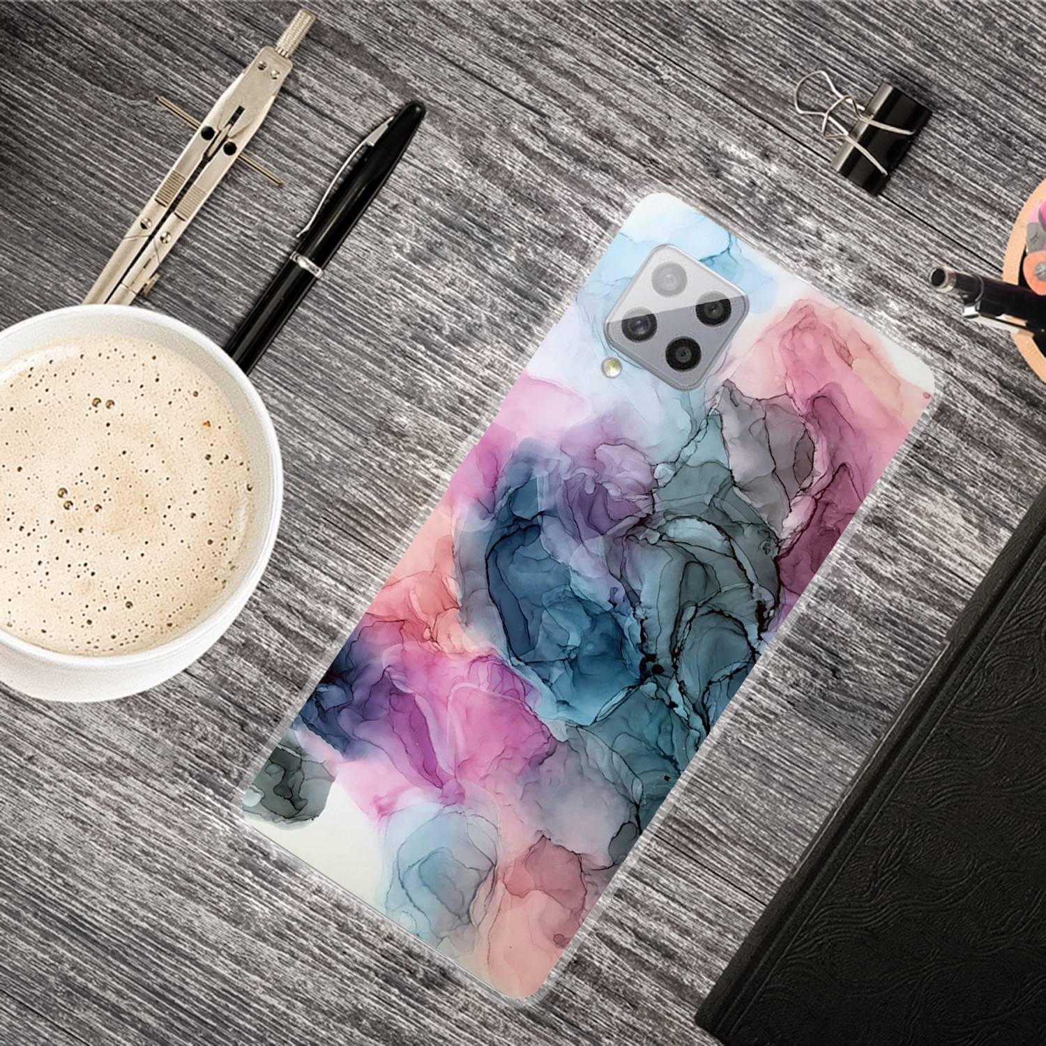 Für Samsung Galaxy A42 5G Silikon Case TPU Marble Abstract Schutz Muster Tasche Hülle Cover Etuis Zubehör