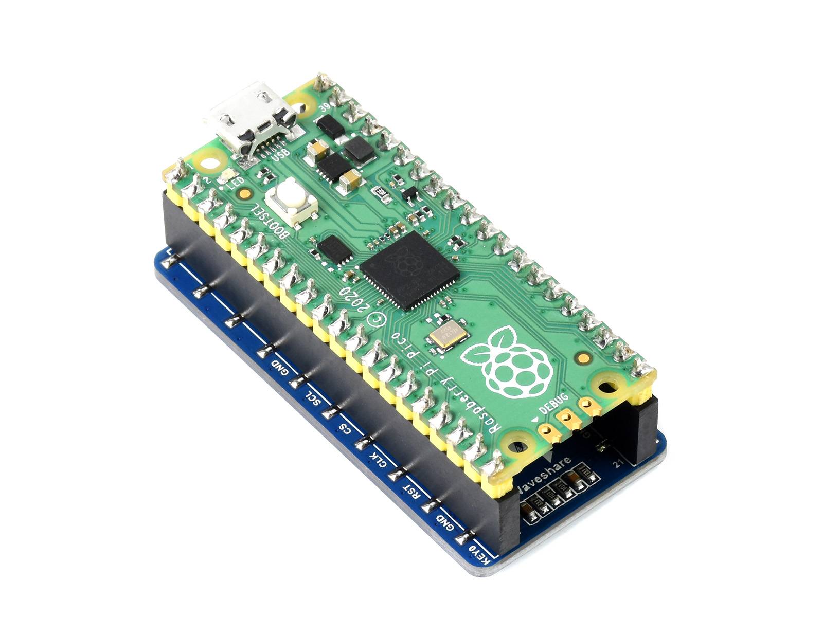 WaveShare 1.3inch OLED Display Module for Raspberry Pi Pico, 64×128, SPI/I2C