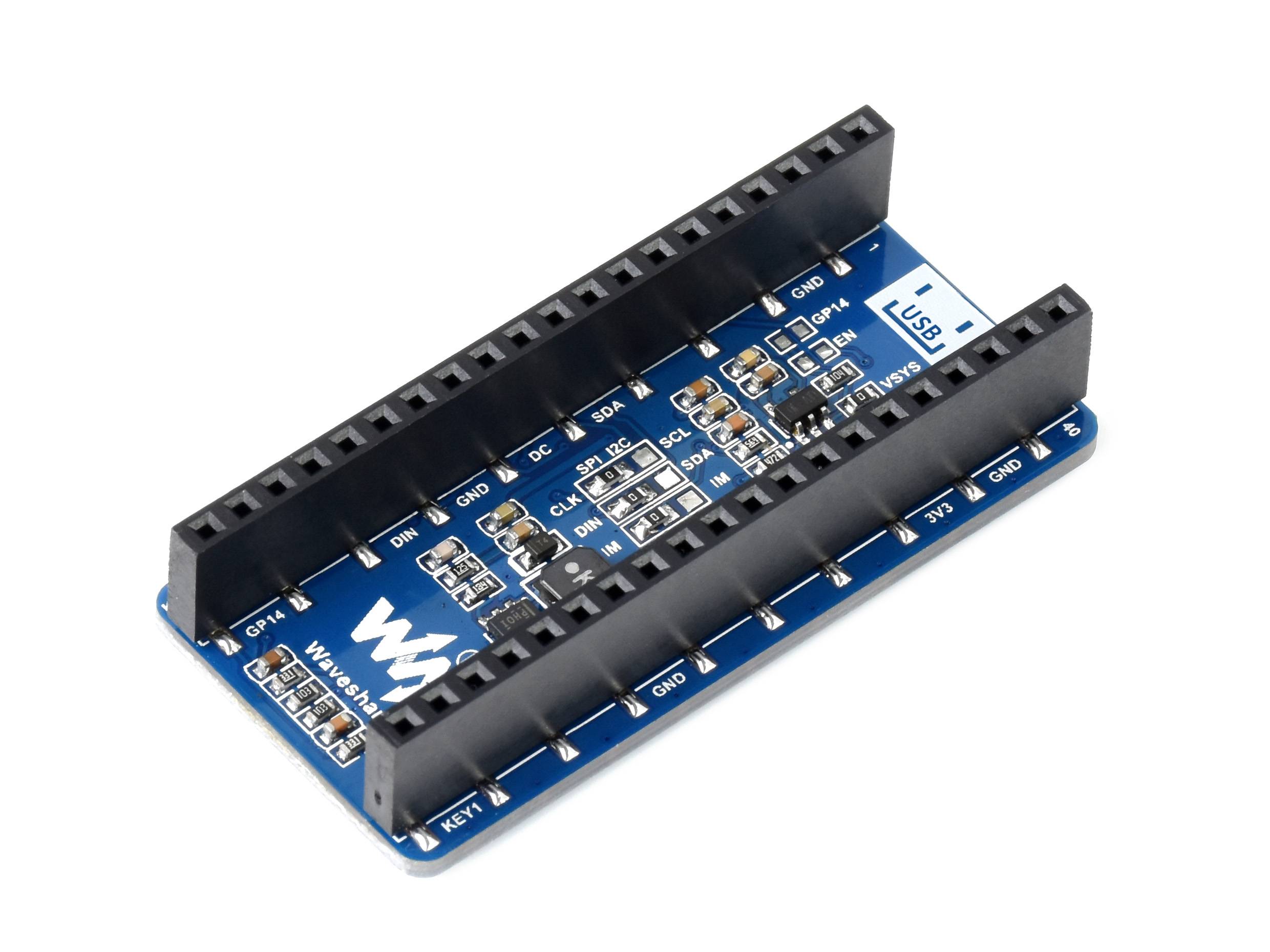 WaveShare 1.3inch OLED Display Module for Raspberry Pi Pico, 64×128, SPI/I2C