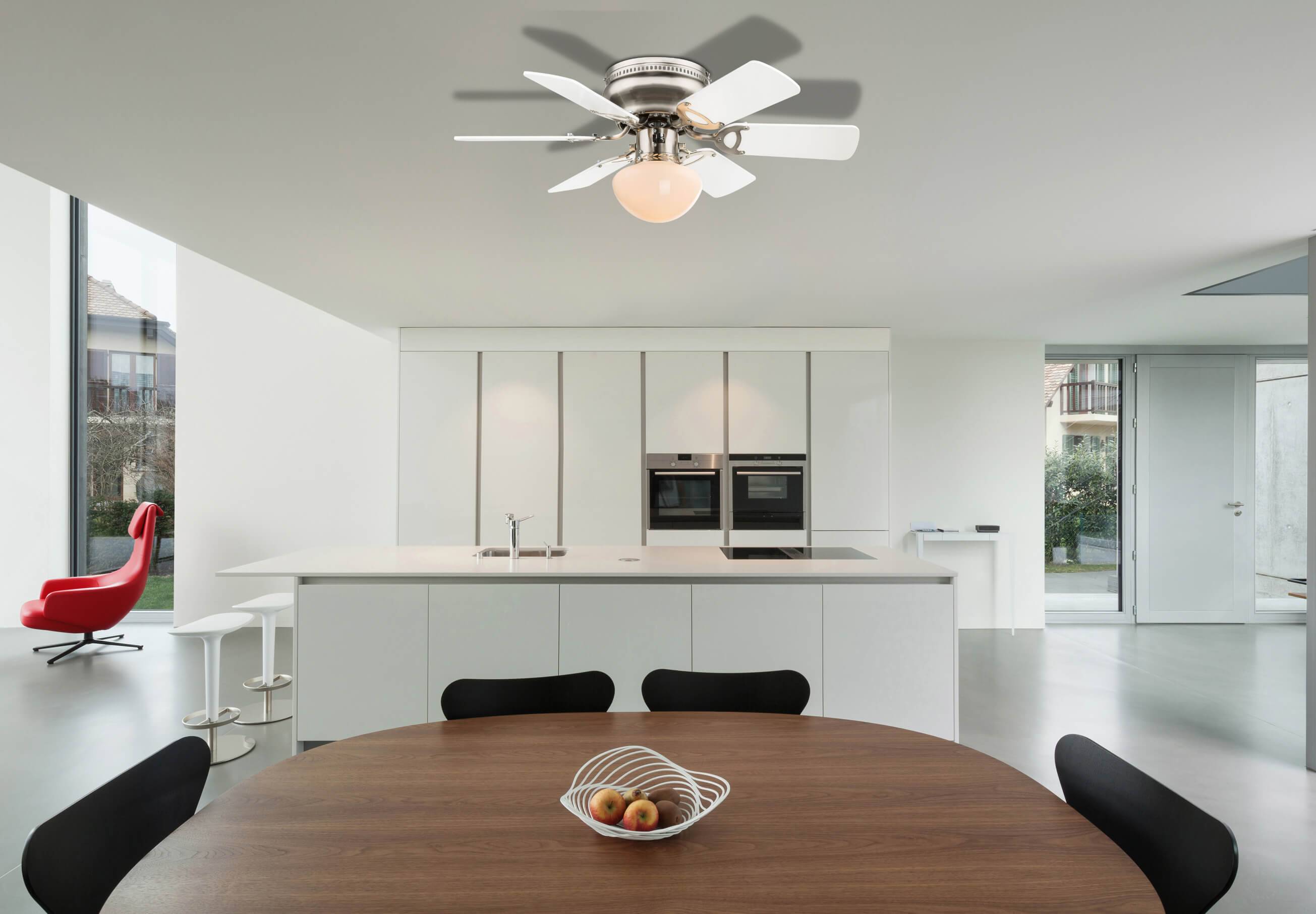Deckenventilator Ugo 76 cm Weiß / Graphit mit Licht