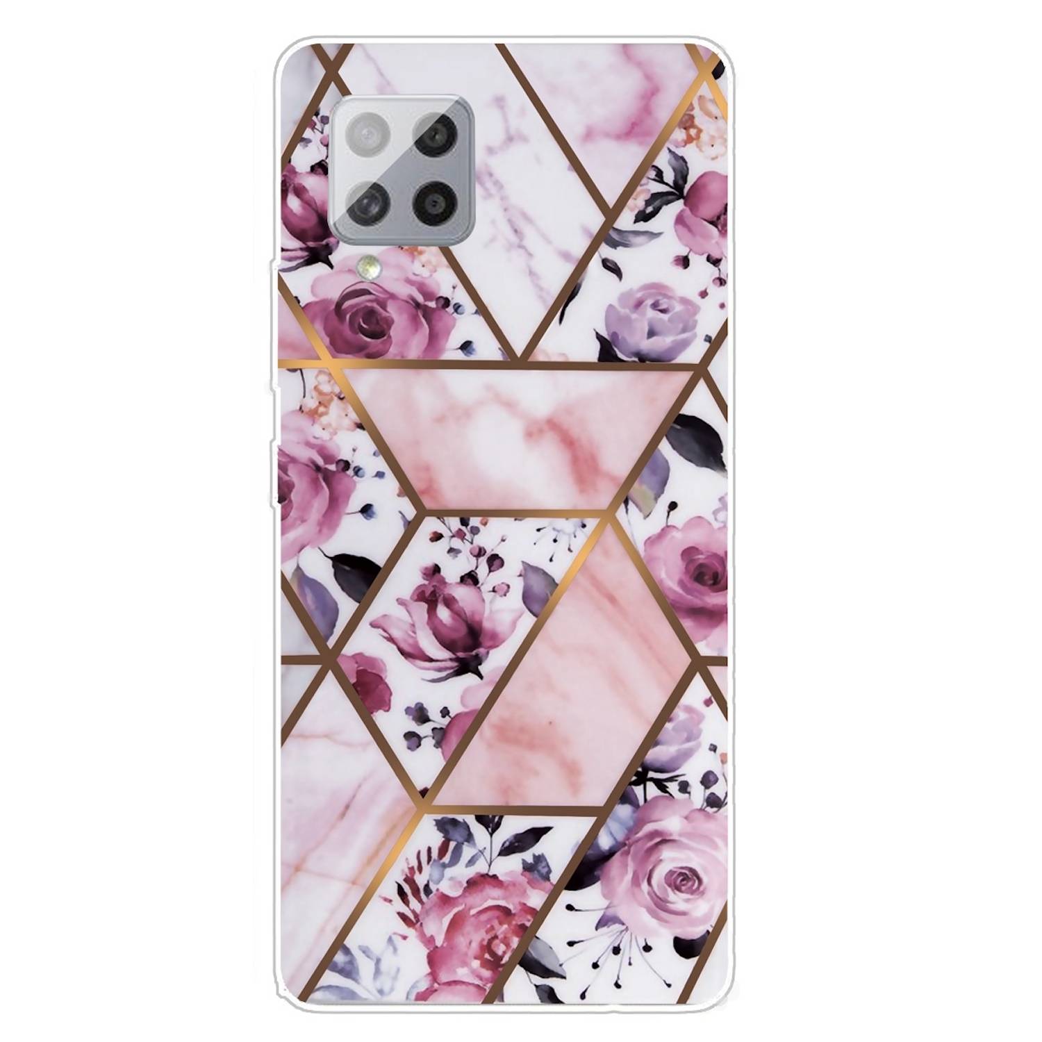 Für Samsung Galaxy A42 5G Silikon Case TPU Marble Rose Schutz Muster Tasche Hülle Cover Etuis Zubehör