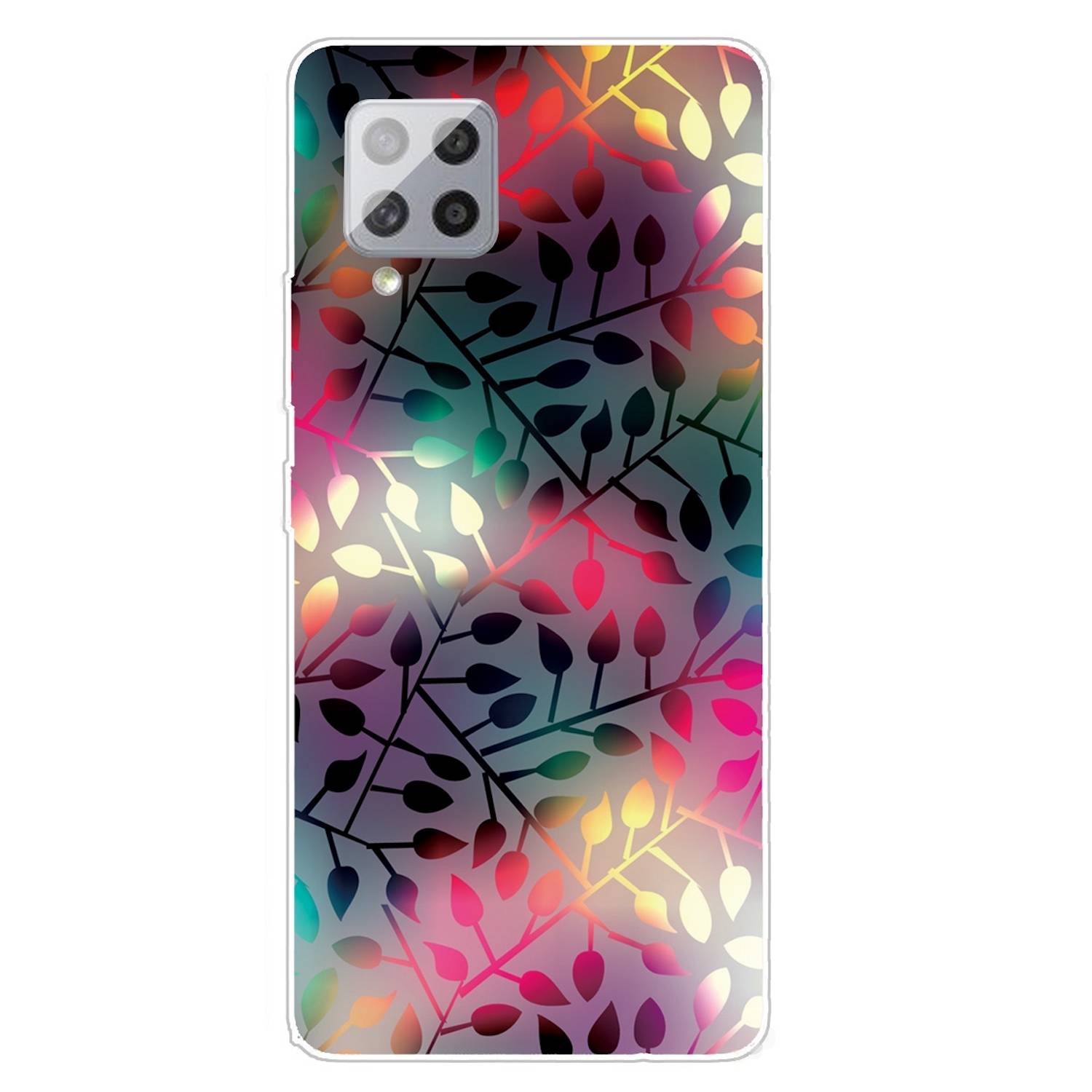 Für Samsung Galaxy A42 5G Silikon Case TPU Zweige Schutz Muster Tasche Hülle Cover Etuis Zubehör