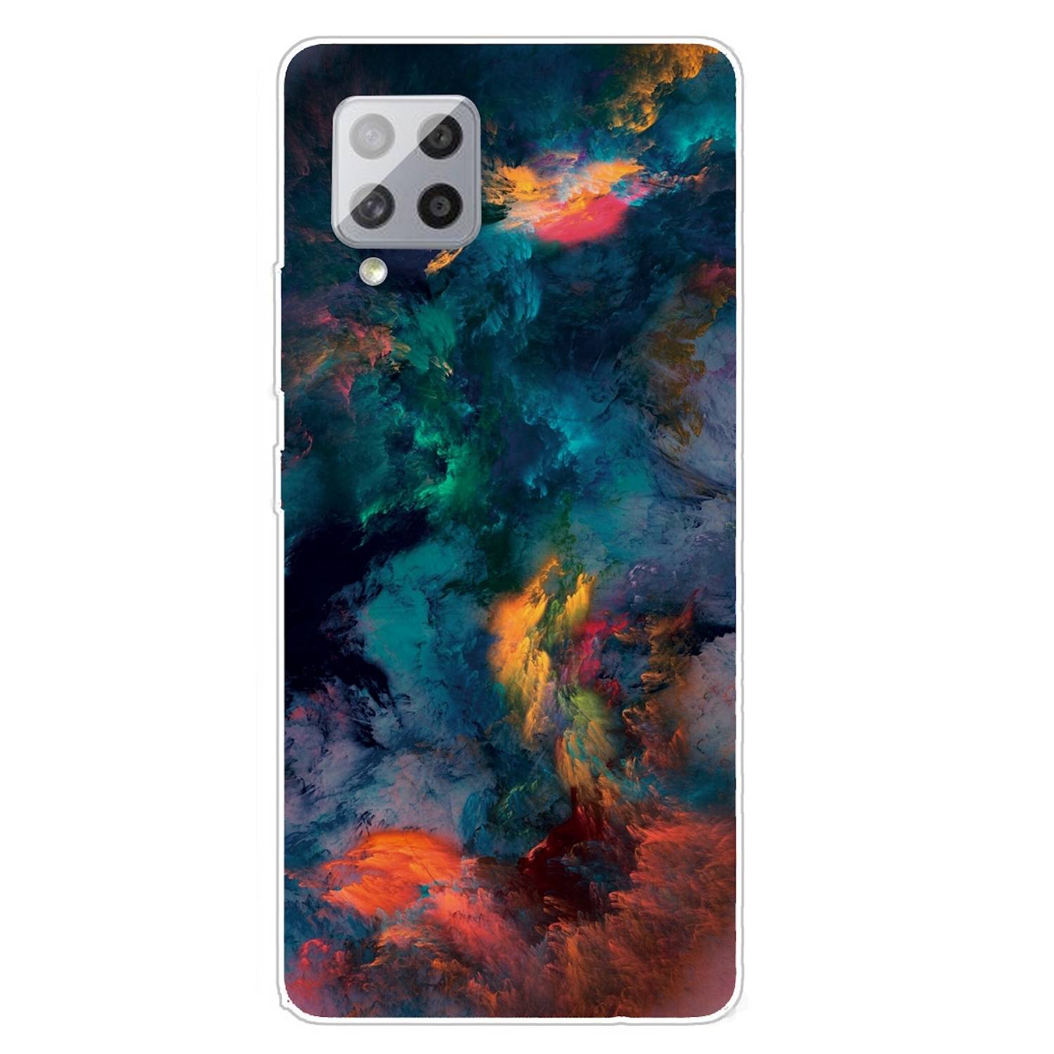 Für Samsung Galaxy A42 5G Silikon Case TPU Watercolor Schutz Muster Tasche Hülle Cover Etuis Zubehör